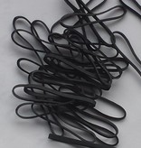 16 Black elastic bands Length 140 mm, Width 4 mm