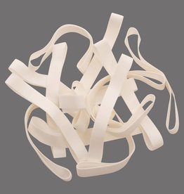 White E.22 White elastic band Length 180 mm, Width 2 mm