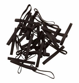 Black H.22 Black elastic bands, Length 180 mm, Width 2 mm