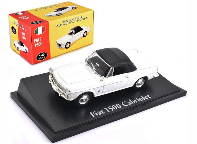 Model Car Fiat 1500 Cabriolet 1 43 White Atlas Editions Atlas