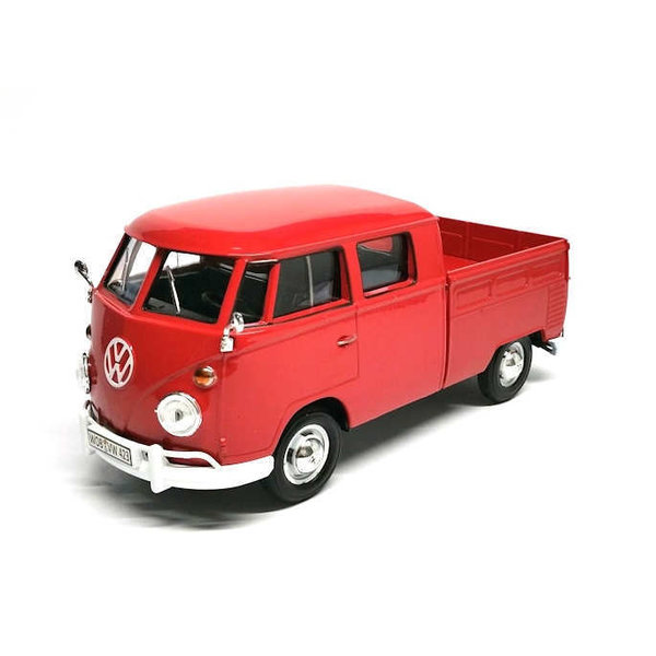 Stam Mark Onderstrepen Modelauto Volkswagen T1 Pick up 1:24 rood | Motormax