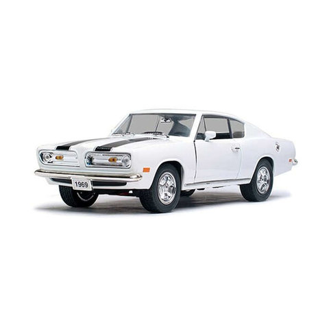 Plymouth Barracuda 1969 white - Model car 1:18