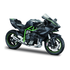 Maisto Kawasaki Ninja H2 R schwarz/grün (Assembly line) - Modell-Motorrad 1:12