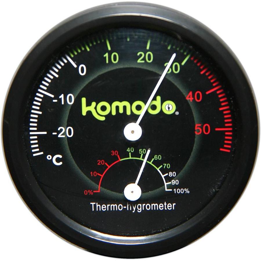 Analoge thermo hygrometer voor terrarium | temperatuur en luchtvochtigheid | ø 8 cm | reptielen en amfibieën