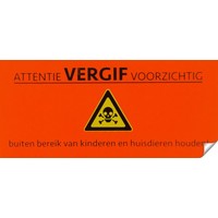 10x Muizen- en ratten gif attentie sticker