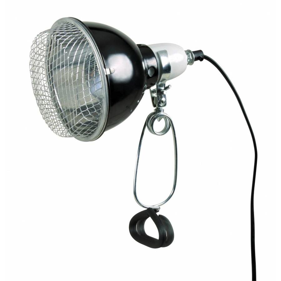 Reflector klemlamp met draadbeschermkap voor terrariumverlichting