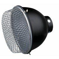 Reflector voor loshangende keramische fitting Pro Socket ø 14 x 13 cm met draadkap voor terrariumlampen