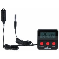 ThermDigitale thermo-hygrometer met afstandssensor 6x6 cm voor terrariao-/hygrometer digitaal met afstandssensor