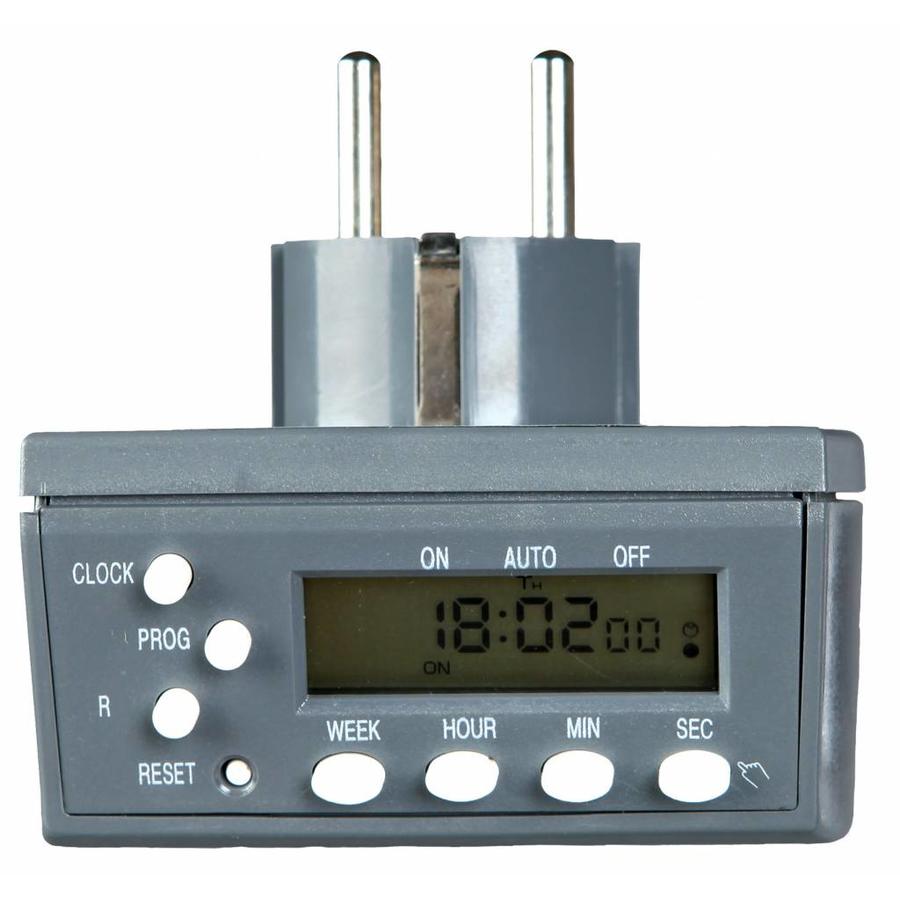 Digitale tijdschakelklok terrarium met secondefunctie 7x7 cm