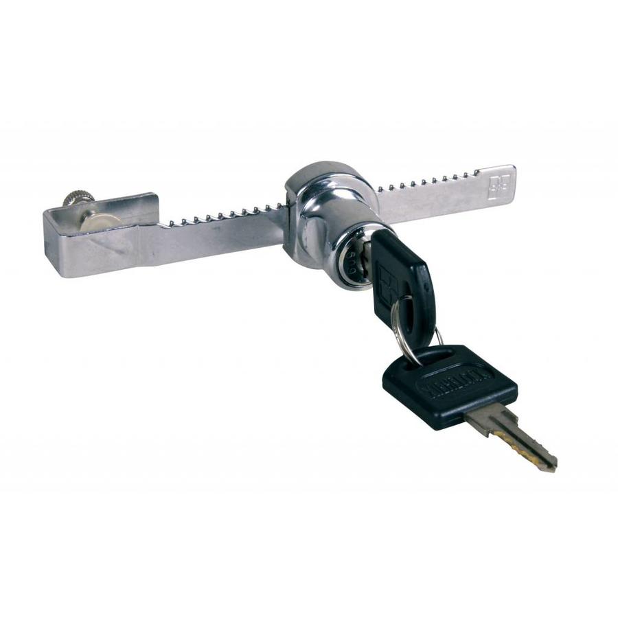 Terrariumslot voor schuifdeuren RVS met gelijksluitende sleutels