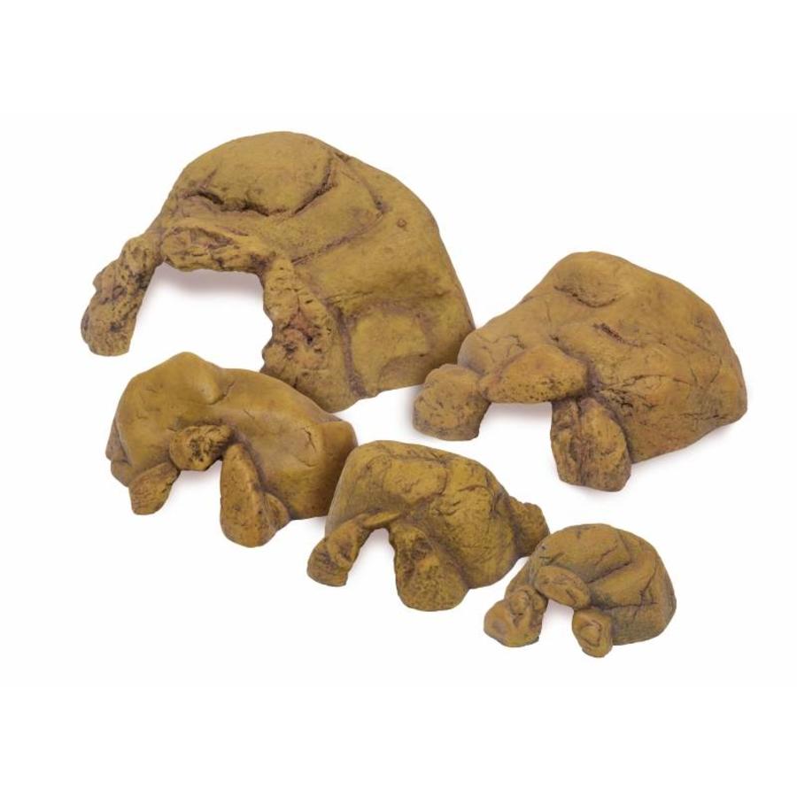 Reptielengrot voor terrarium | natuurlijke schuilplaats voor reptielen en amfibieën – verkrijgbaar in 5 maten