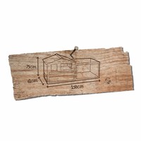 Konijnenhok snoozer cottage met ren en mestlade 158x61x75 cm