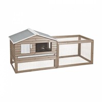 Konijnenhok snoozer cottage met ren en mestlade 158x61x75 cm
