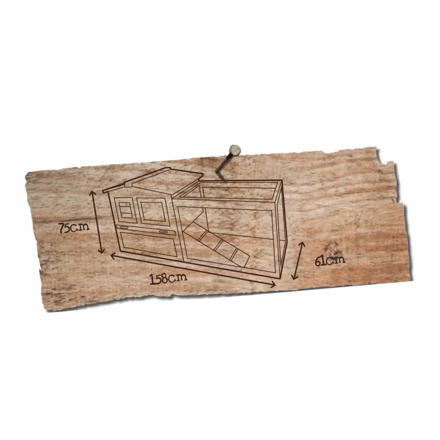 Konijnenhok Lambert Cottage | 155x53x70 cm