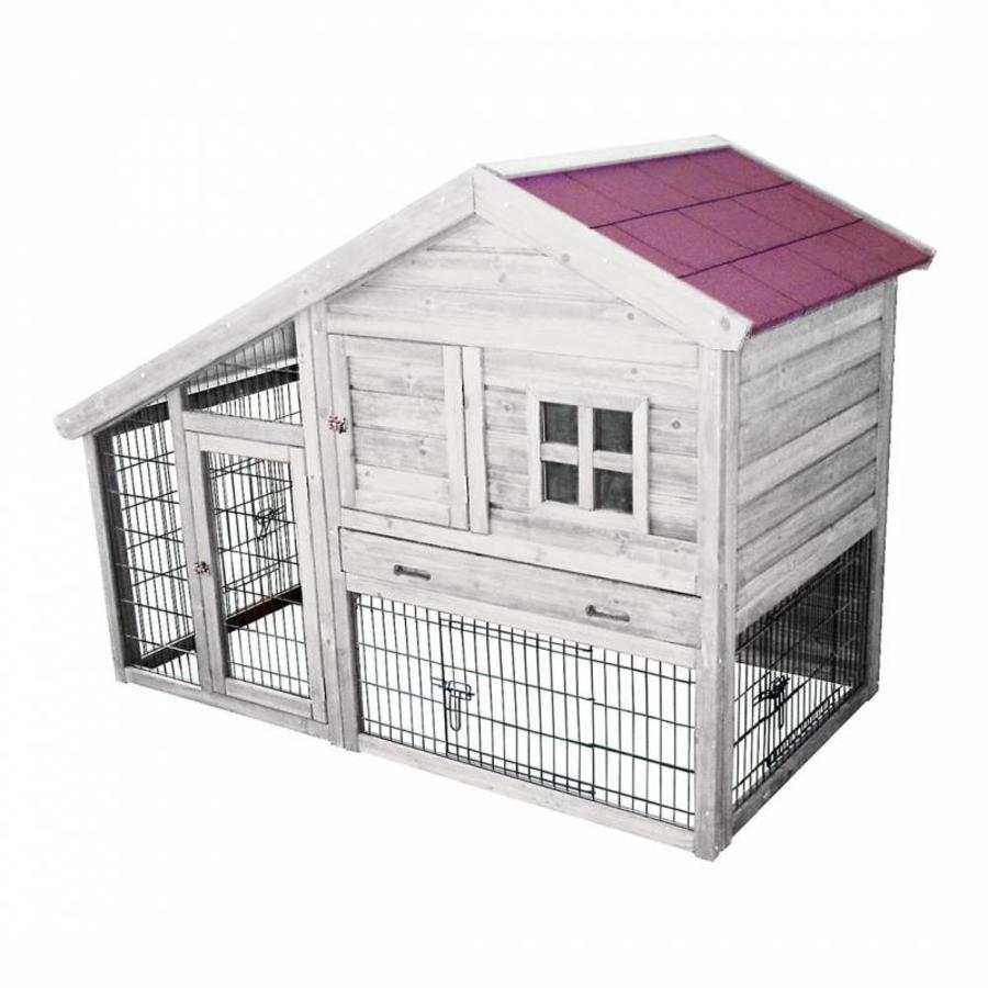Woodland konijnenhok Tridolf Cottage | 150 x 80 x 108 cm