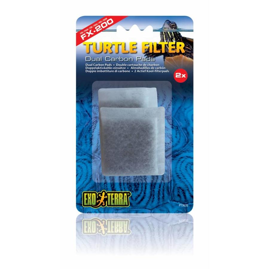 Turtle Filter Dual Carbon Pads – actieve koolfilters voor Exo Terra Turtle Filter FX-200 & FX-350