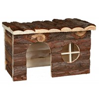 Huisje Jerrik schuilhuis van natuurhout voor knaagdieren en reptielen