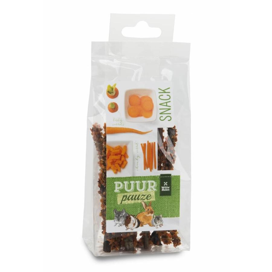 Puur pauze knabbelhoutjes wortel 50 gram