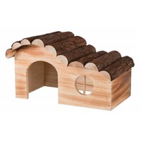 Houten Huis Hanne Gevlamd voor kleine knaagdieren