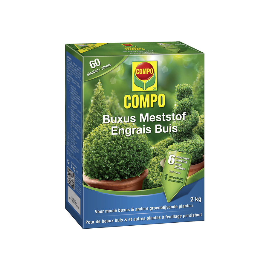 Buxus en hagen meststof met 6 maanden werking 2 kg
