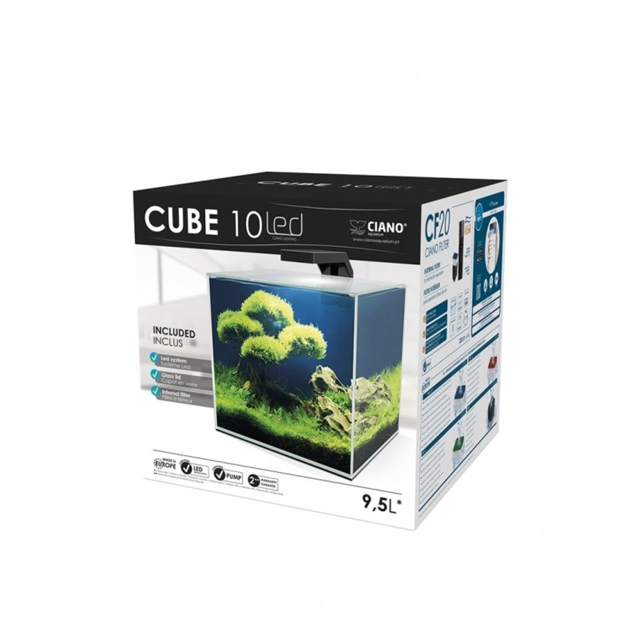 Cube 10 LED | 9,5L | 22 x 22 x 22CM Aquarium