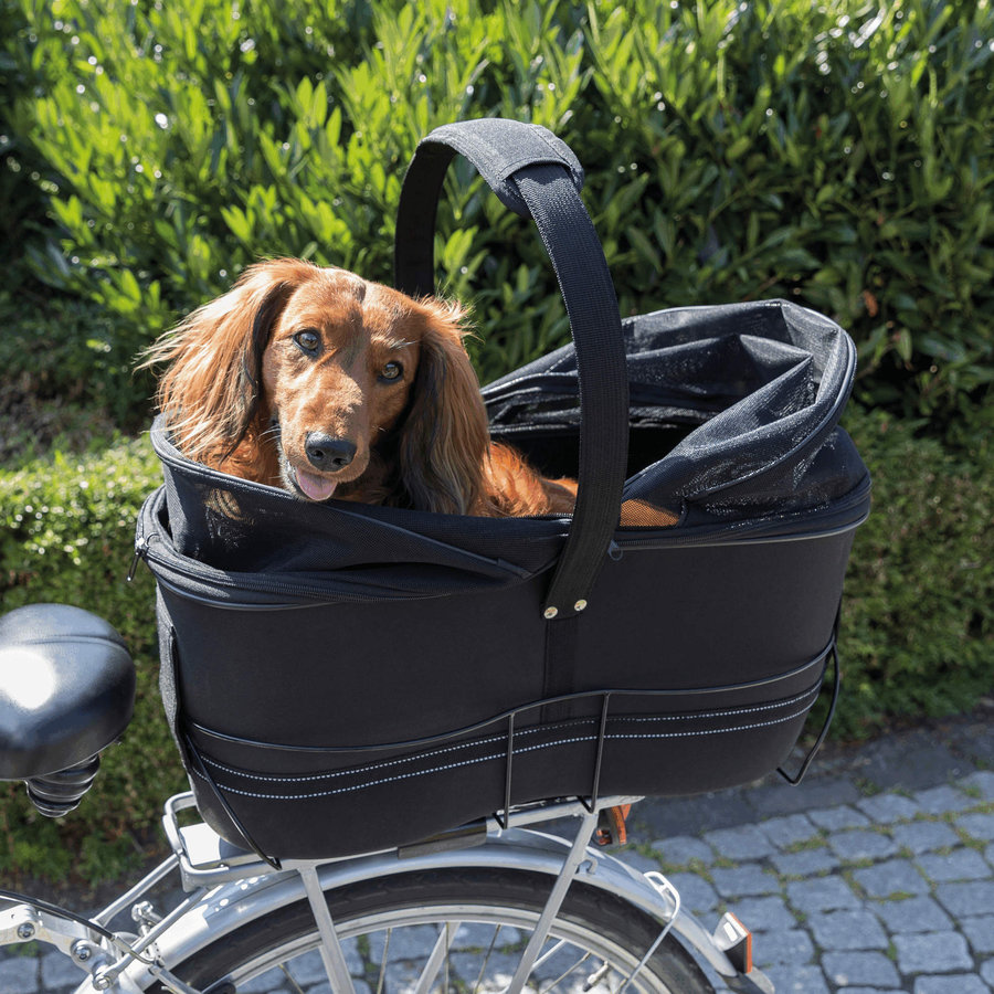 Sport voor mij Zwart Fietsmand voor honden - Junai.nl