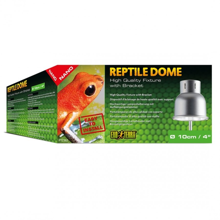 Reptile Dome Nano Armatuur met Beugel | Compacte armatuur voor Nano lampen tot 40W