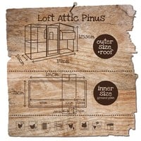 Woodland kippenhok loft attic pinus