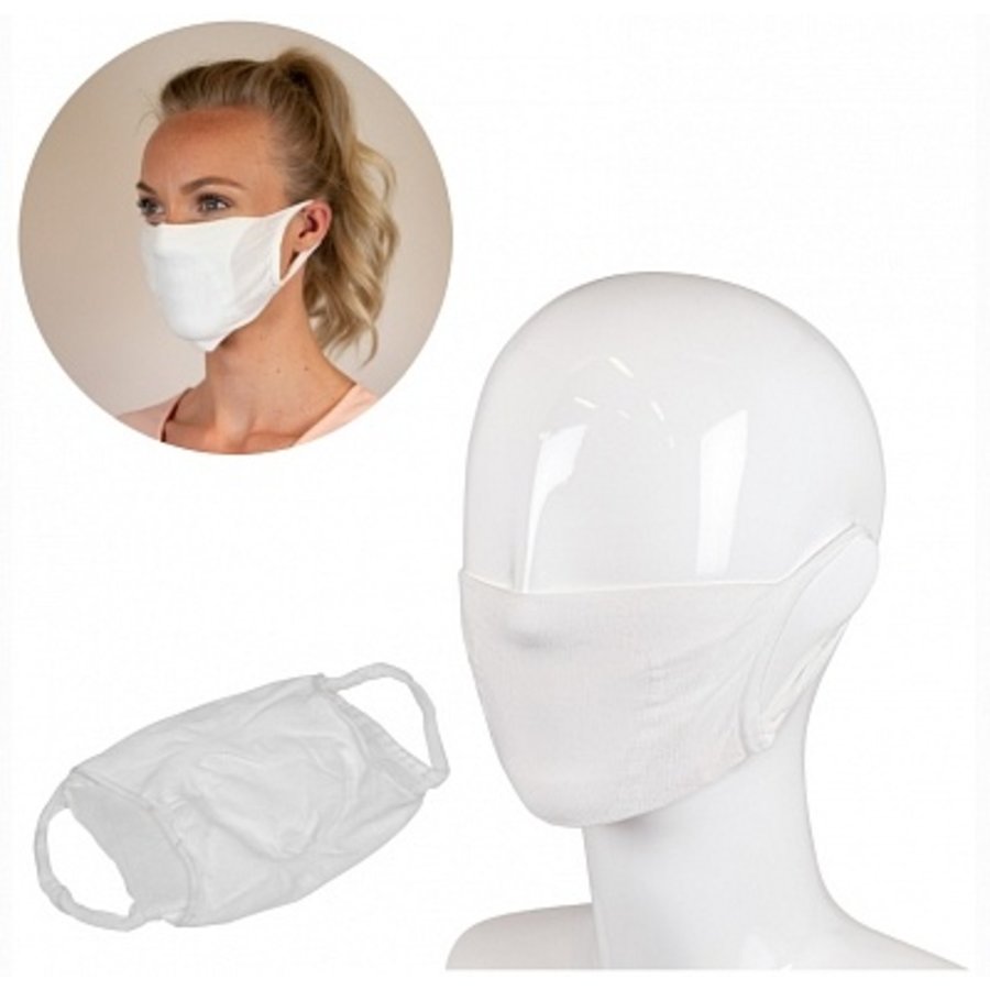 Herbruikbaar en wasbaar mondmasker wit