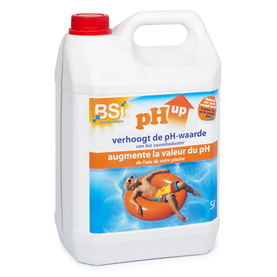pH Up Liquid voor zwembad en spa | pH verhoger in 1 en 5 liter
