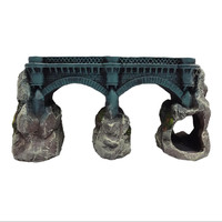 Aquarium decoratie brug medium 22 x 8 x 12 cm | voor zoet- en zoutwateraquarium