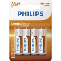 Longlife AA R6 batterijen 1,5V zinkchloride 4 stuks