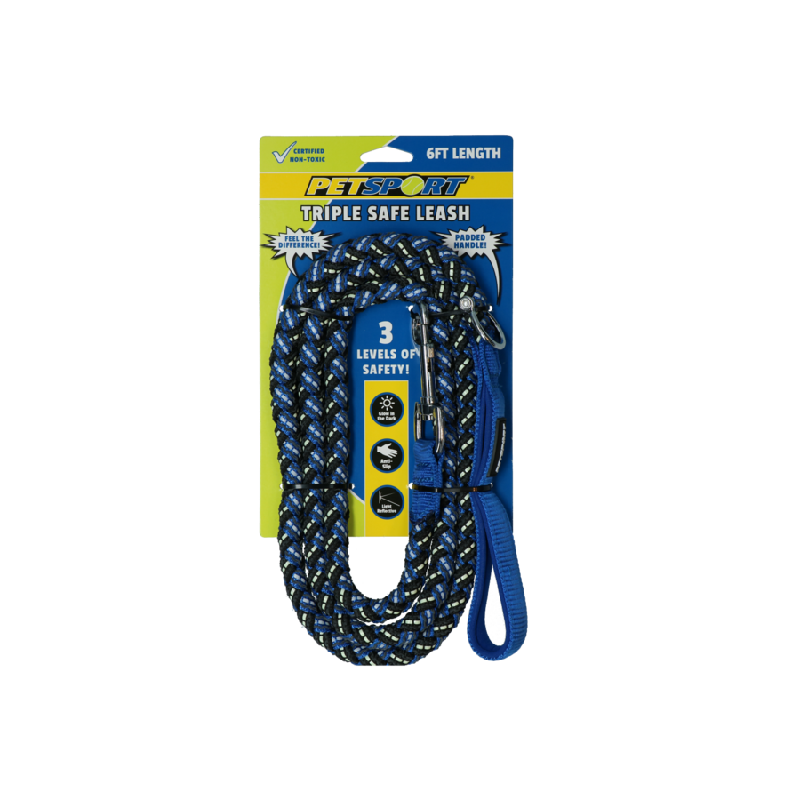 Triple Safe  Leash Blauw