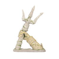Neptunes drietand aquarium ornament 17 x 9 x 21 cm | decoratie voor zoet- en zoutwater