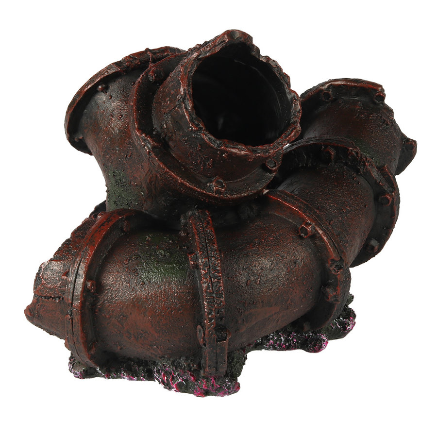 Metalen buizen ornament 22 x 15 x 15 cm | aquariumdecoratie