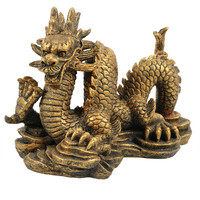 Sierlijke draak aquariumornament 14 x 8,5 x 10 cm | pH-neutrale decoratie voor zoet- en zoutwater