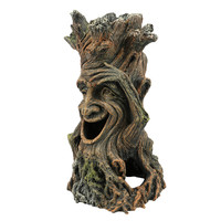 Boom met gezicht aquarium ornament | polyesterhars | voor zoet en zout water