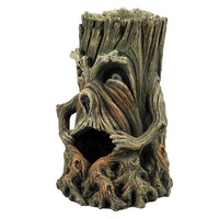 Boom met gezicht aquarium ornament | polyesterhars | voor zoet en zout water