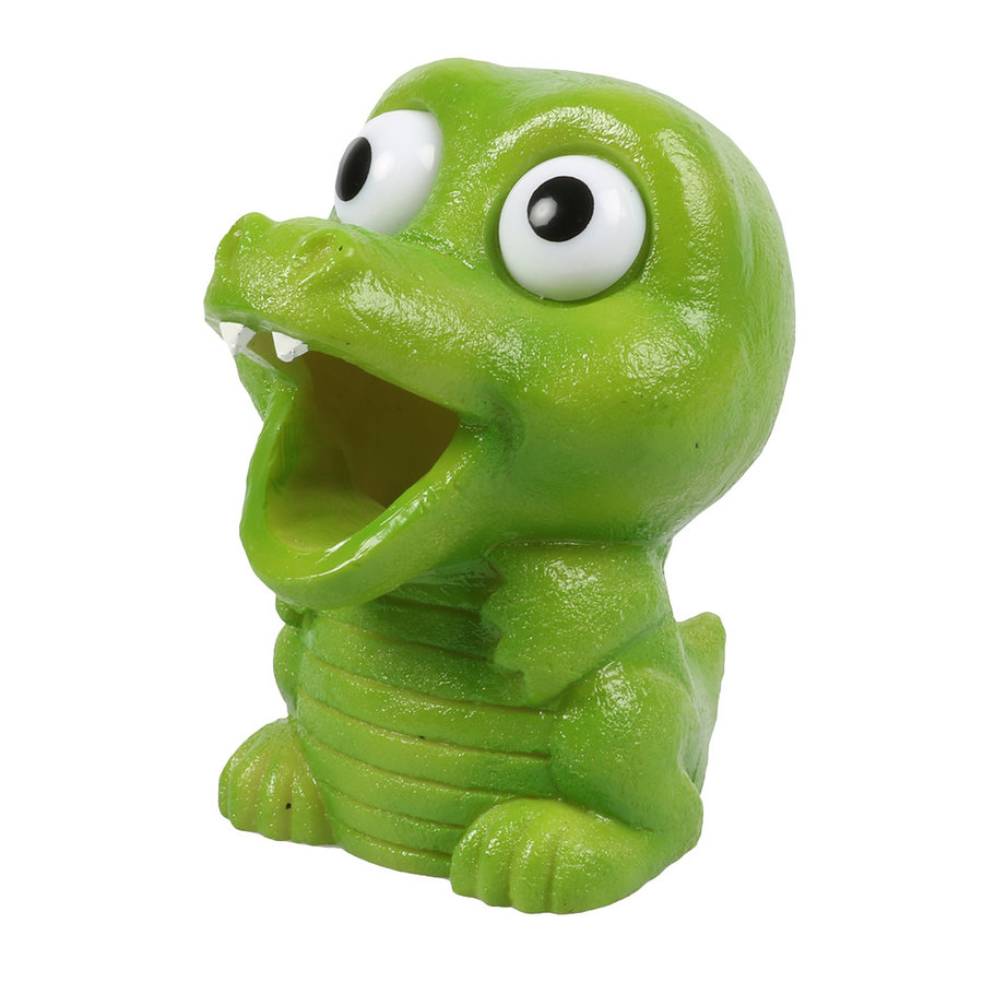 Krokodil ornament groen | aquariumdecoratie 9 x 7 x 9,5 cm