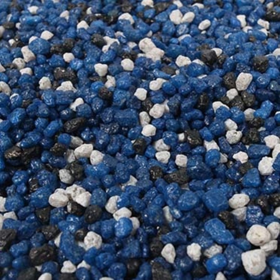 Kleurgrind mix blauw | aquariumgrind 2-4 mm