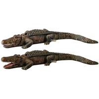Bubbel ornament krokodil 24 cm | aquarium decoratie met luchtaansluiting
