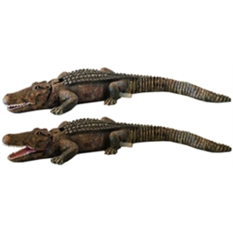 Bubbel ornament krokodil 24 cm | aquarium decoratie met luchtaansluiting