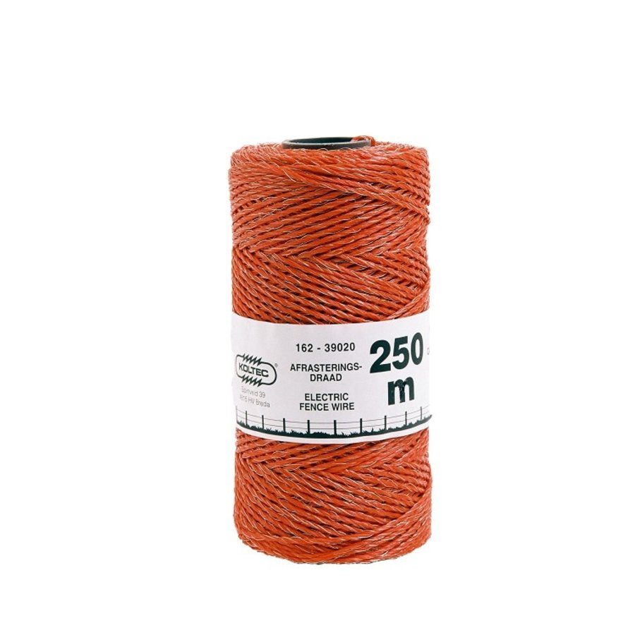 Oranje schrikdraad 250m ca. 2mm