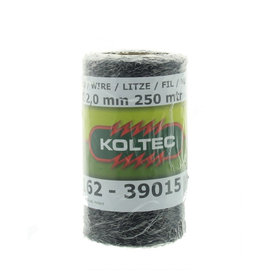 Zwart schrikdraad 250m ca. 2mm