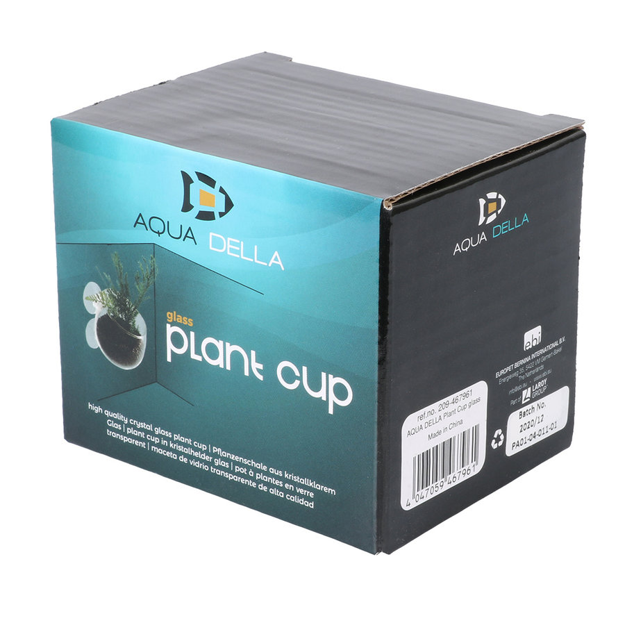 Plant cup glas transparant 9 x 6 x 6 cm | met 2 zuignappen
