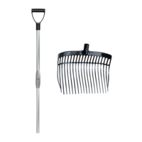 Mestvork kunststof met aluminium steel