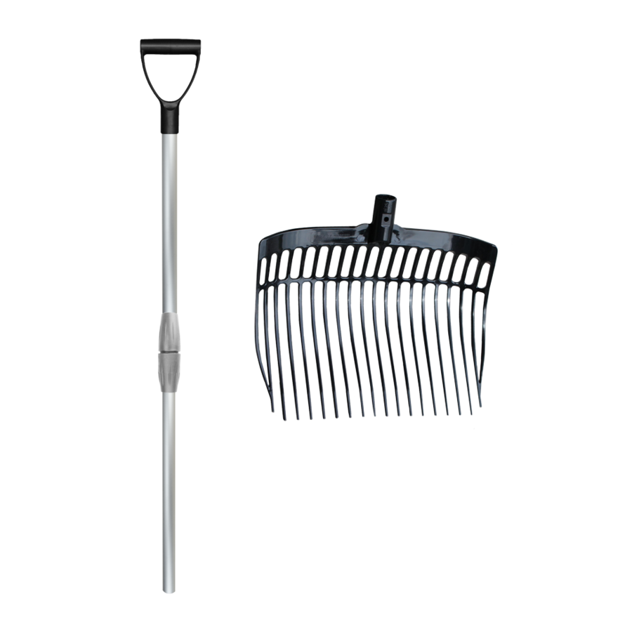 Mestvork kunststof met aluminium steel