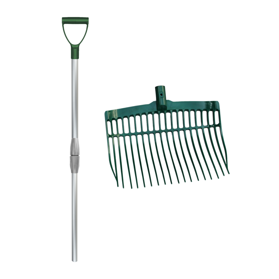 Mestvork kunststof met aluminium steel