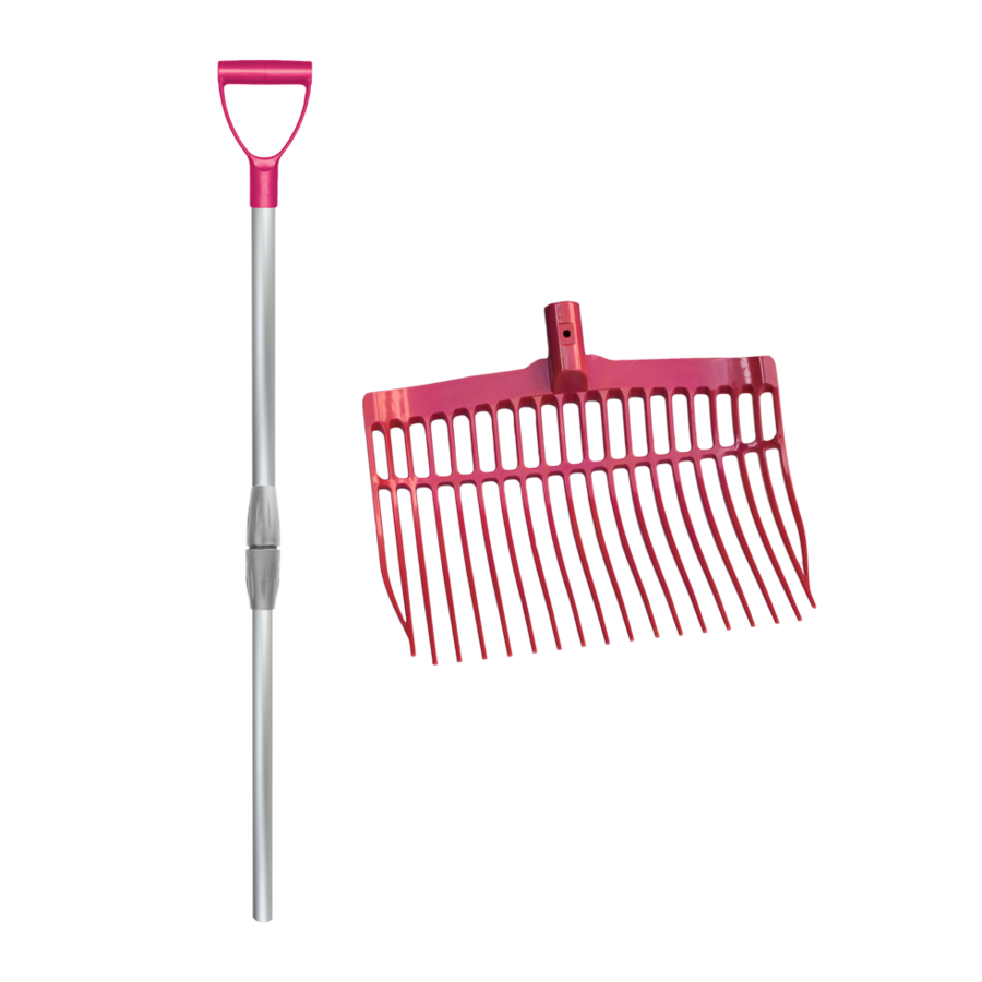 Mestvork kunststof met aluminium steel