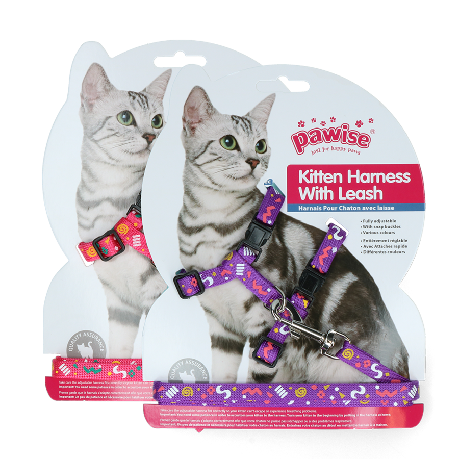 Kitten Harness riem Pink/Purple